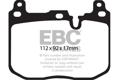 EBC BMW F20 F30 F32 Orangestuff Race Front Brake Pads - Brembo Caliper (Inc. M135i, M235i, 335i & 435i)
