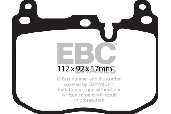 EBC BMW F20 F30 F32 Orangestuff Race Front Brake Pads - Brembo Caliper Inc. M135i, M235i, 335i & 435i