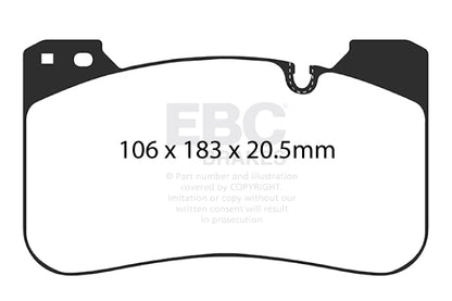 EBC BMW F90 M5 Yellowstuff Street and Track Front Brake Pads - Brembo Caliper