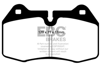 EBC BMW Lamborghini Maserati Nissan Redstuff Sport Front Brake Pads - Brembo Caliper (Inc. E38 725i, Diablo, AM336 Ghibli & R32 Skyline GTR)