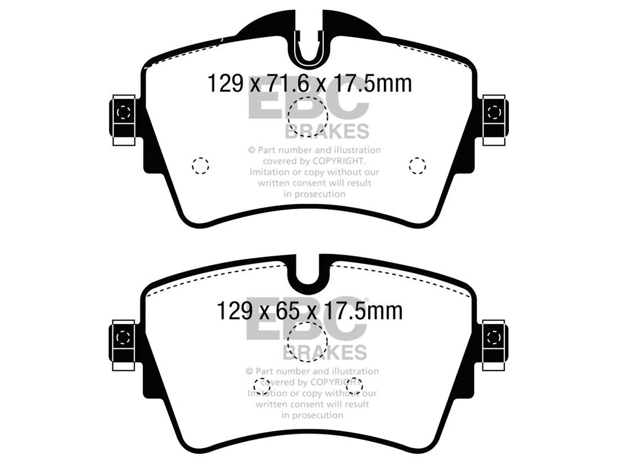 EBC BMW MINI Orangestuff Race Front Brake Pads - TRW Caliper Inc. F45 218i, F46 216i, F55 Mini Cooper S & F54 Clubman