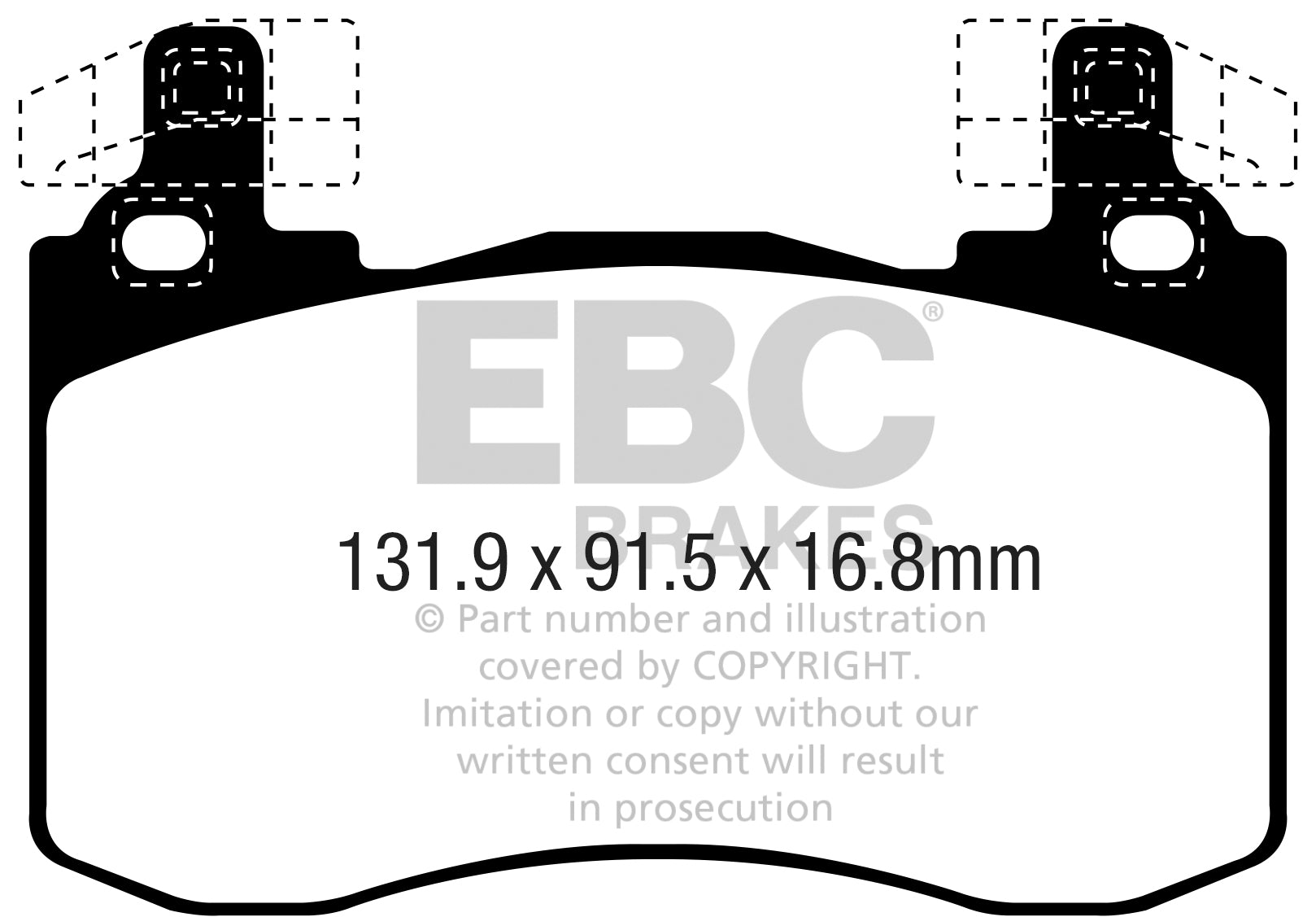 EBC GENESIS KIA Yellowstuff Street and Track Front Brake Pads - Brembo Caliper G70 & Stinger