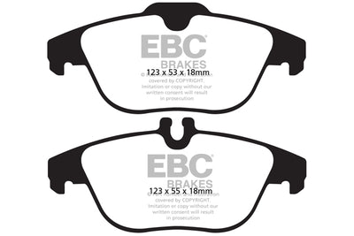EBC Mercedes-Benz A/C207 X204 Yellowstuff Street and Track Rear Brake Pads - ATE Caliper (Inc. E500, E400, GLK350 & GLK320)