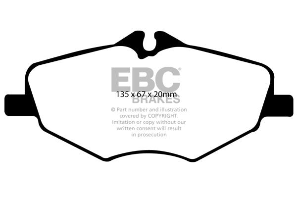 EBC Mercedes-Benz W/T211 Yellowstuff Street and Track Front Brake Pads - Bosch Caliper Inc. E200, E220, E230 & E240