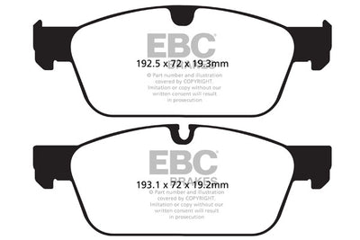 EBC Mercedes-Benz W/X166 C292 Yellowstuff Street and Track Front Brake Pads - ATE Caliper (Inc. GL500, GLE63 AMG, GLS500 & ML500)