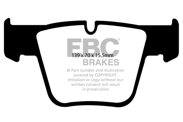 EBC Mercedes W221 C216 Yellowstuff Street and Track Front Brake Pads S63 AMG, S65 AMG, CL63 AMG & CL65 AMG - ATE Caliper