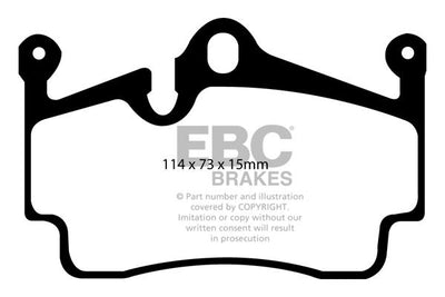 EBC Porsche 987 981 718 Bluestuff NDX Trackday Rear Brake Pads - Brembo Caliper (Inc. Boxster S, Boxster GTS, Cayman R & Cayman GTS)