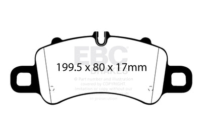 EBC Porsche 991/2 718 Yellowstuff Street and Track Front Brake Pads - Brembo Caliper (Inc. Carrera, Carrera 4, Boxster GTS & Cayman GTS)