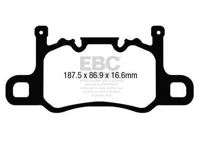 EBC Porsche 991 991/2 981 Bluestuff NDX Trackday Rear Brake Pads - Brembo Caliper (Inc. 911 GT3, 911 GT3 RS, 911 Turbo S & Cayman GT4)
