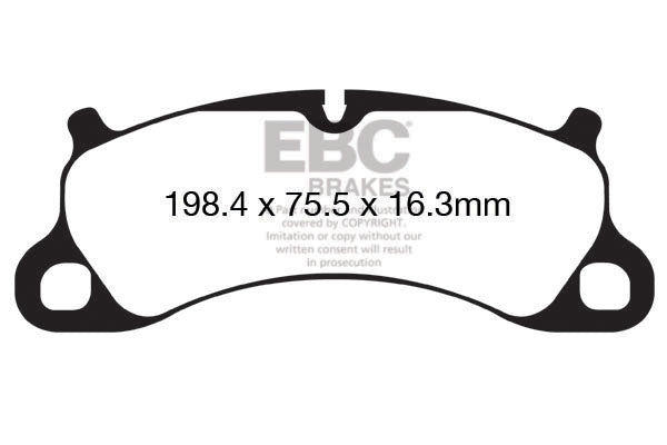 EBC Porsche 991 Yellowstuff Street and Track Front Brake Pads - Brembo Caliper Inc. 911 Carrera S, 911 Carrera 4S, 911 Carrera GTS & 911 Carrera 4 GTS