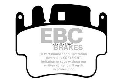 EBC Porsche 996 997 Orangestuff Race Front Brake Pads - Brembo Caliper (Inc. 911 Carrera S, 911 Carrera 4S, 911 Turbo S & 911 GT3)