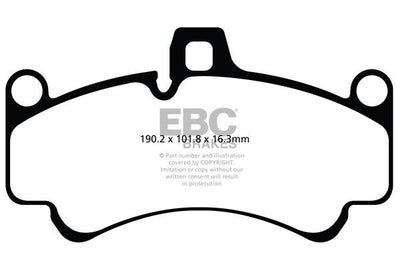 EBC Porsche 996 997 Orangestuff Race Front Brake Pads - Brembo Caliper (Inc. 911 Turbo, 911 Turbo S, 911 GT2 & 911 GT3)