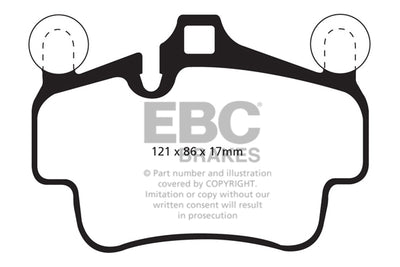 EBC Porsche 997 987 Yellowstuff Street and Track Front & Rear Brake Pads - Brembo Caliper (Inc. 911 Carrera, Boxster, Boxster Spyder & Cayman)