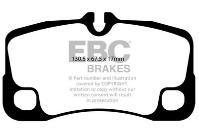 EBC Porsche 997 Orangestuff Race Rear Brake Pads - Brembo Caliper (Inc. 911 Carrera 4, 911 GT3, 911 Carrera 4S & 911 Turbo S)