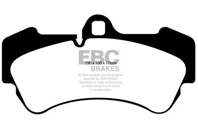 EBC Porsche Volkswagen Yellowstuff Street and Track Front Brake Pads - Brembo Caliper (E1 Cayenne & Touareg)