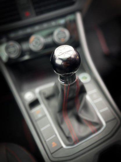 RacingLine Performance Billet Aluminium 'Manual' Gear Knob - Black - MQB / MQB Evo - Dark Road Performance
